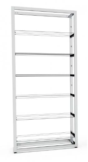 Szabadonálló ruhatartó 6 polcos állvány, 50 x 20 mm-es zártszelvényből, 2400 x 1000 x 400 mm