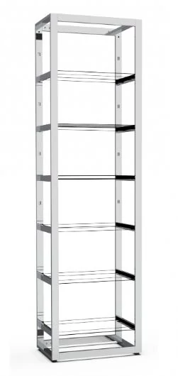 Szabadonálló ruhatartó 6 polcos állvány, 50 x 20 mm-es zártszelvényből, 2400 x 600 x 400 mm