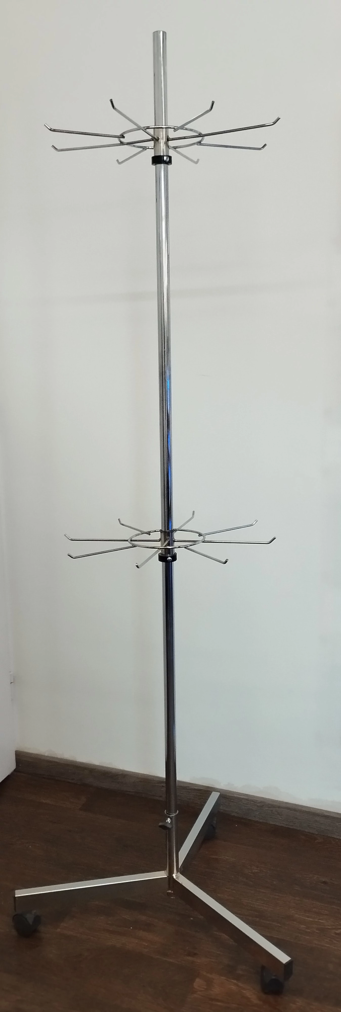 Bizsutartó állvány, 2 db 8 pálcás forgóval, magasság 1700 mm