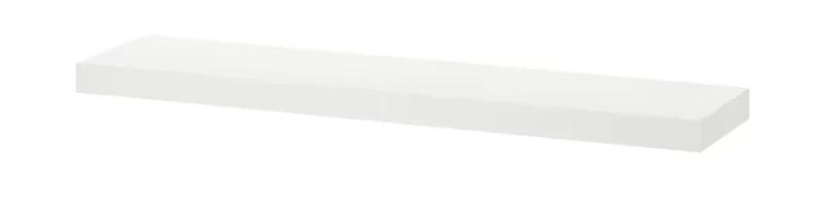 Lebegő polc, 110 x 26 cm, fali konzollal, FEHÉR