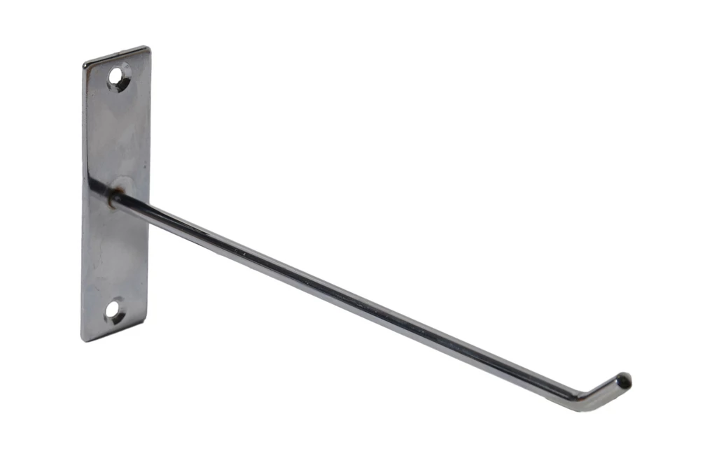 Szimpla kampó falra csavarozható, KRÓMOZOTT, 250 mm