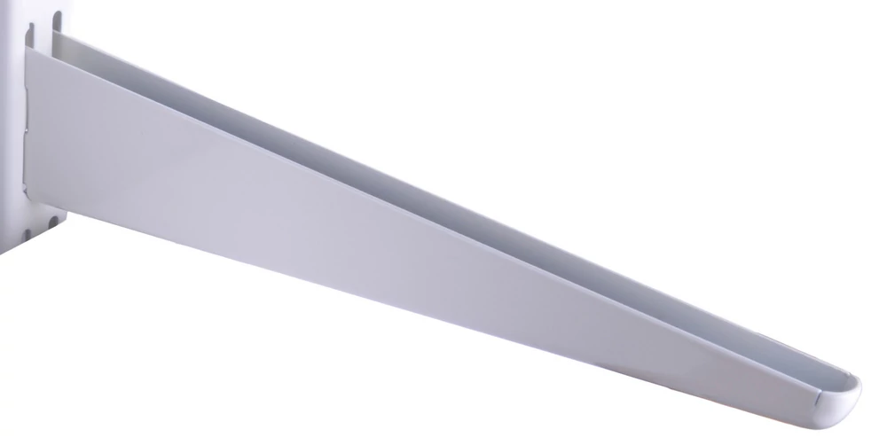 Metall kétsoros konzol 27 cm, FEHÉR