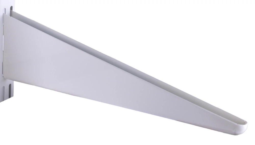 Metall kétsoros konzol 37 cm, FEHÉR