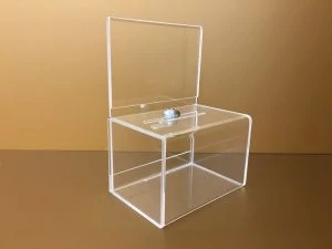 Adománygyüjtő doboz laptartós 125x225x125mm