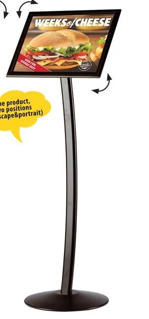 A4 Laptartó állvány, álló/fekvő, FEKETE