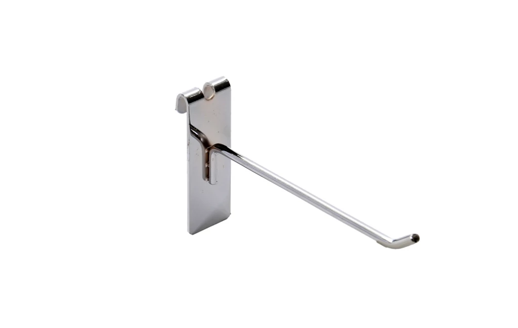 Szimpla kampó RÁCSRA, KRÓMOZOTT, 150 mm