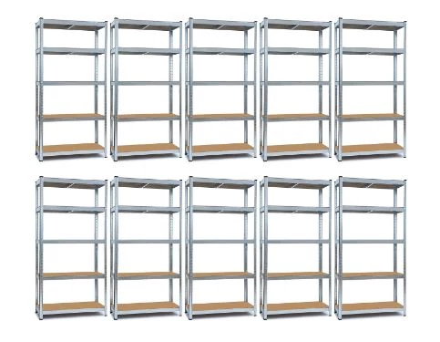 Salgó polc, 10 db 5 szintes, 180x90x40cm, Horganyzott