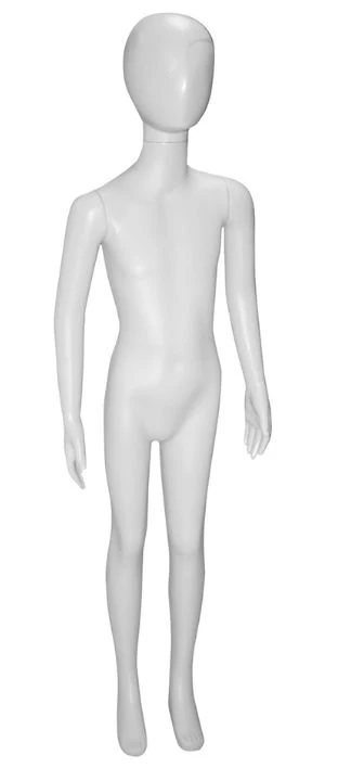 UFO fejű, GYERMEK kirakati baba, FEHÉR PVC, 114 cm magas
