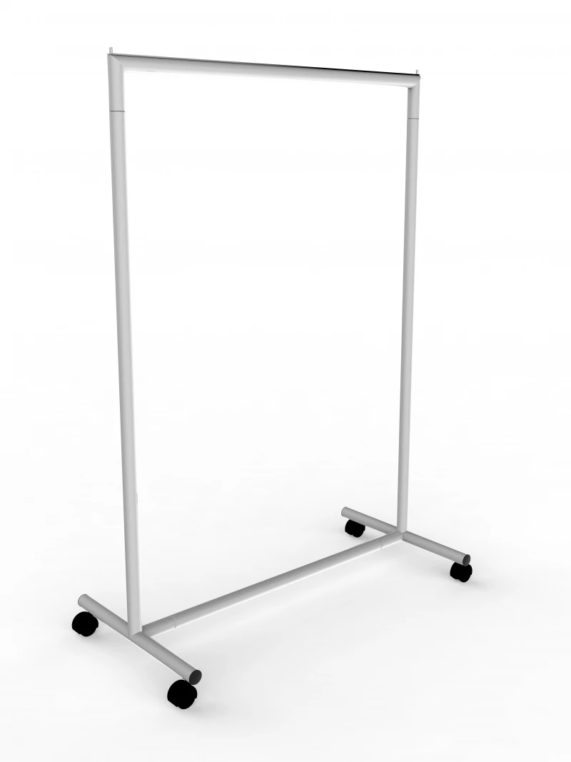 FIX magasságú ruhatartó sztender,Ø35,BÚTORGÖRGŐVEL, magasság:1530 mm,hossz: 1000 mm, Különböző színekben