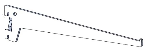 Metall egysoros konzol 40 cm, FEHÉR