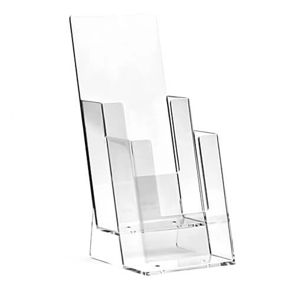 Prospektustartó, 2xA6, asztali, belső méret: 240 x 108 x 43 mm, CSAK RENDELÉSRE, beszerzési idő: 1-2 hét