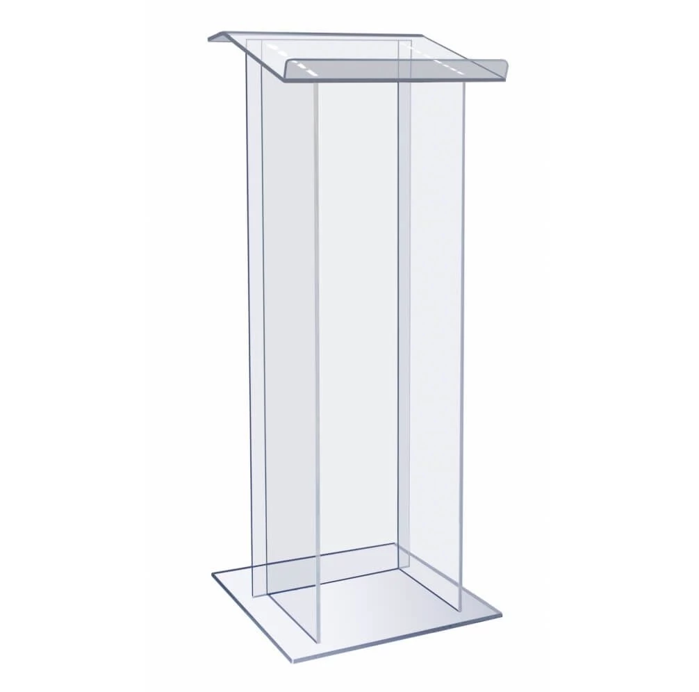 Pulpitus, 8 mm PLEXI, fedlap: (350+100)x490x8 mm, talp: 480x480x8 mm, CSAK RENDELÉSRE, beszerzési idő: 1-2 hét